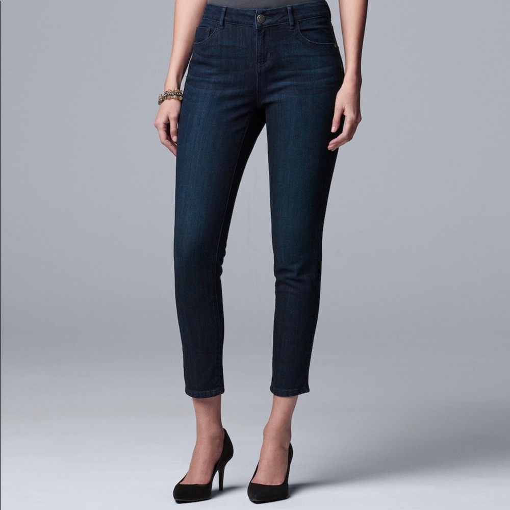 NWT SIMPLY VERA  Slimming Stretch Ankle Jeans S 10